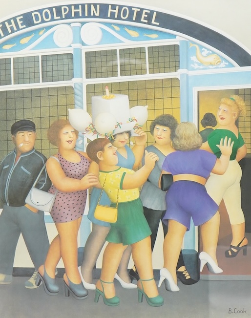 Beryl Cook (1926-2008), ‘The Hen Night’, signed in pencil, Fine Art Trade Guild blind stamped, published by Alexander Gallery Publications Ltd, colour print, 49 x 39cm